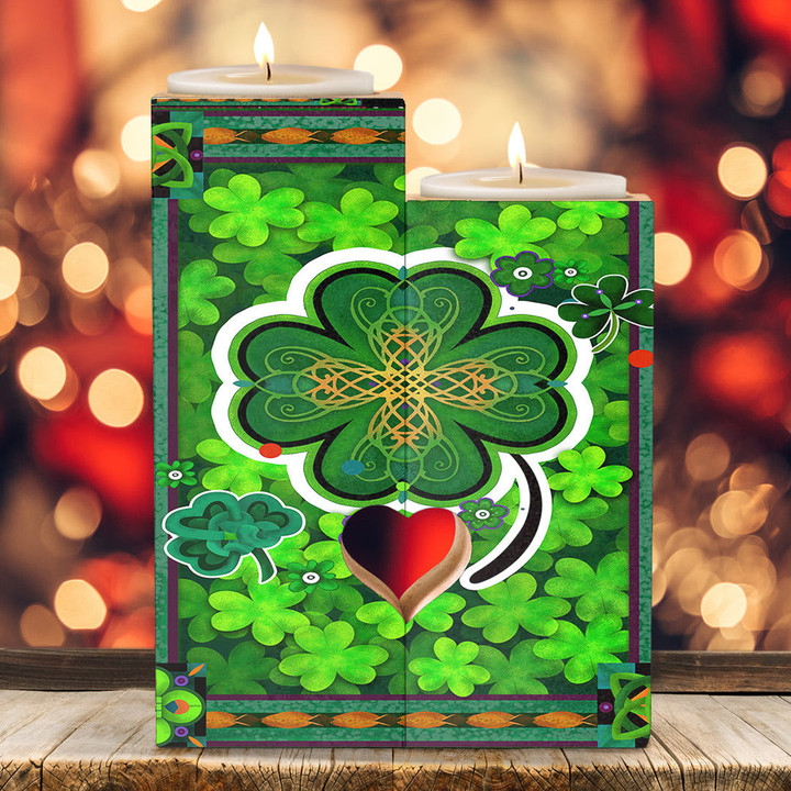 1stireland Candle Holder -  Ireland Celtic Irish Shamrock Candle Holder | 1stireland
