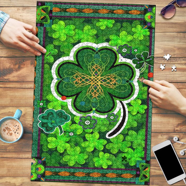 1stireland Jigsaw Puzzle -  Ireland Celtic Irish Shamrock Jigsaw Puzzle | 1stireland
