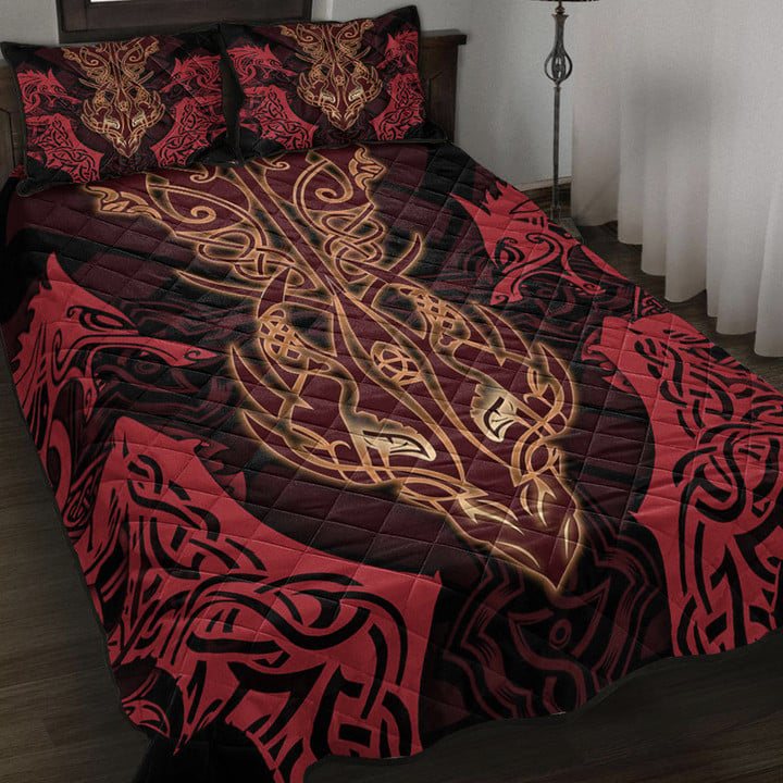 1stireland Quilt Bed Set -  Celtic Dragon Dragon Sword, Cross Patterns Quilt Bed Set | 1stireland
