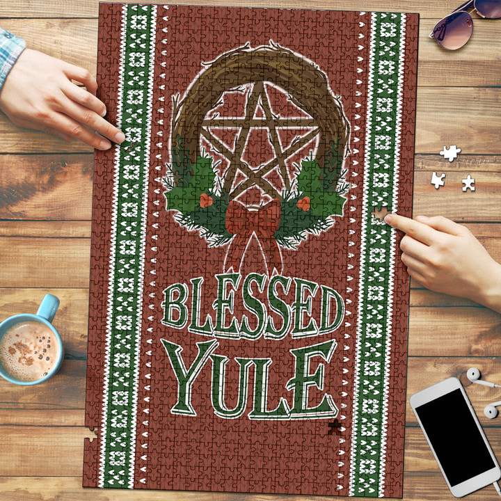 1stireland Jigsaw Puzzle -  Celtic Christmas Blessed Yule Pagan Jigsaw Puzzle | 1stireland
