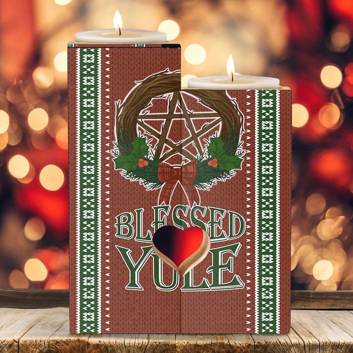 1stireland Candle Holder -  Celtic Christmas Blessed Yule Pagan Candle Holder | 1stireland
