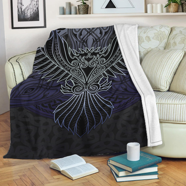 1stireland Premium Blanket -  Celtic Raven Premium Blanket | 1stireland
