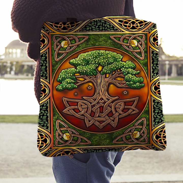1stireland Tote Bag -  Celtic Tree of Life Green Tote Bag | 1stireland
