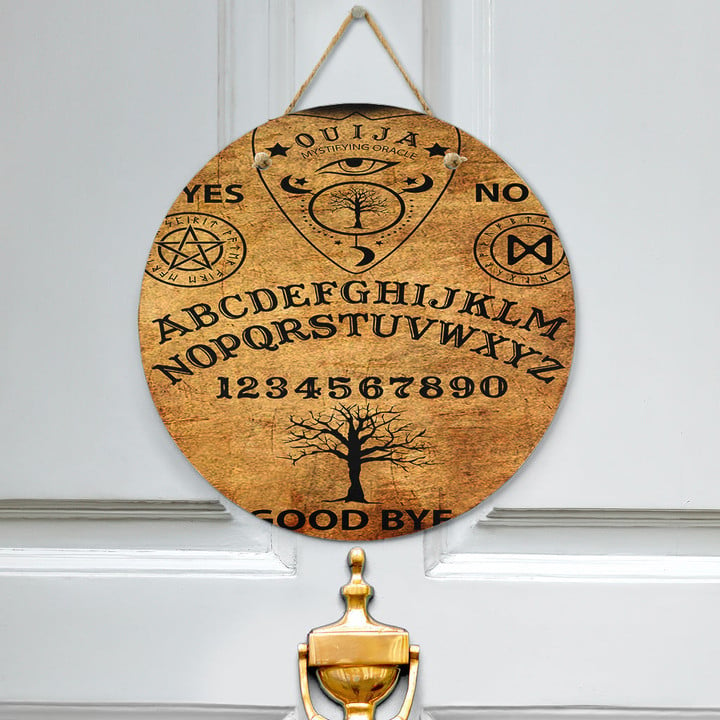 1stireland Hanging Door Sign -  Celtic Wicca Ouija Board Witch Hanging Door Sign | 1stireland
