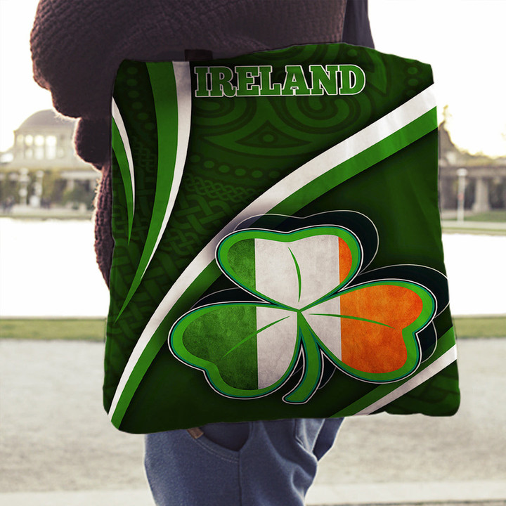 1stireland Tote Bag -  Ireland Celtic and Three Clover Leaf Tote Bag | 1stireland

