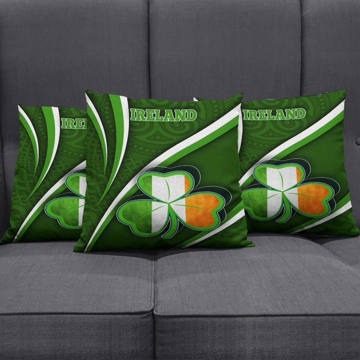 1stireland Pillow Covers -  Pillow Covers Ireland Celtic and Three Clover Leaf A35