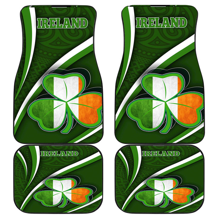 1stireland Front And Back Car Mats -  Ireland Celtic and Three Clover Leaf Front And Back Car Mats | 1stireland
