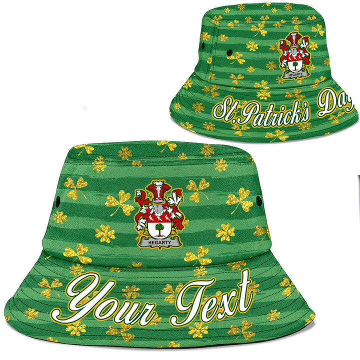 Ireland Hegarty or O Hagerty Irish Family Crest Bucket Hat - Luxury Golden Irish Shamrock A7 | 1stIreland