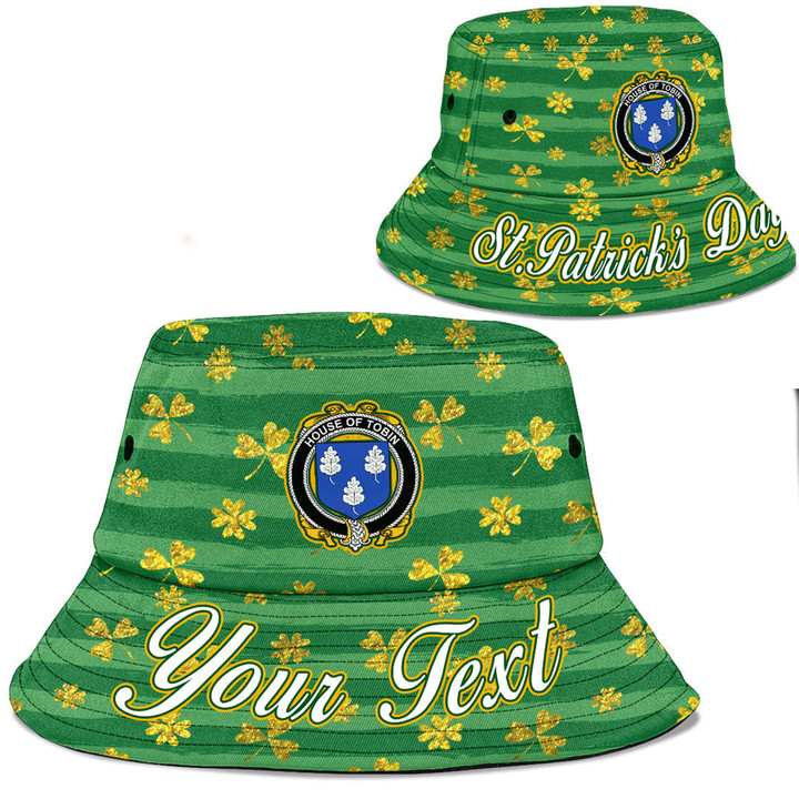 Ireland House of TOBIN Irish Family Crest Bucket Hat - Luxury Golden Irish Shamrock A7 | 1stIreland
