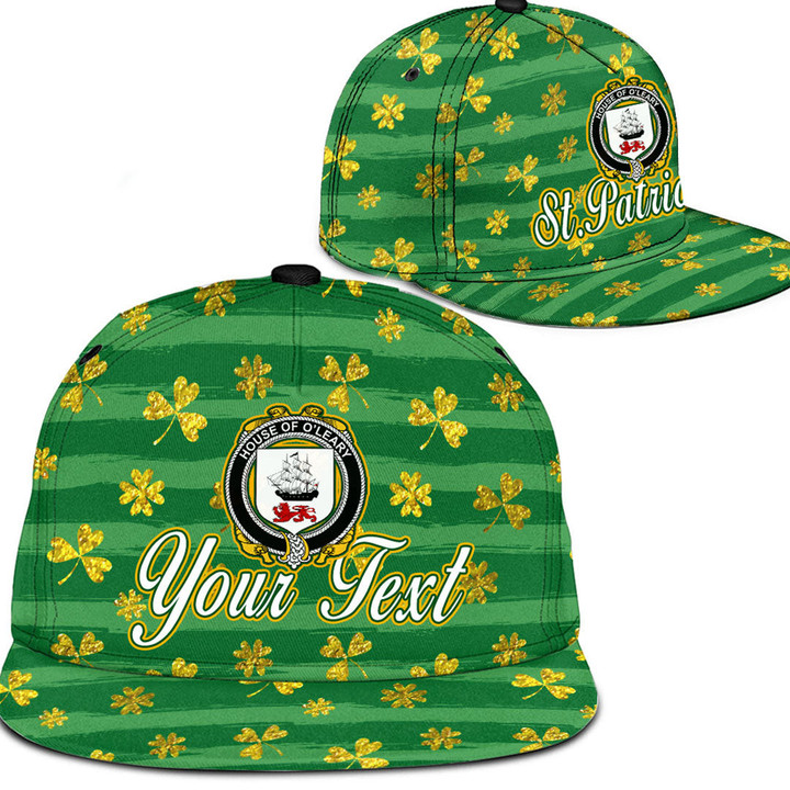 Ireland House of O LEARY Irish Family Crest Snapback Hat - Luxury Golden Irish Shamrock A7 | 1stIreland