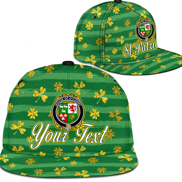 Ireland House of O CONRY Irish Family Crest Snapback Hat - Luxury Golden Irish Shamrock A7 | 1stIreland