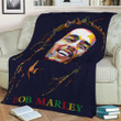 Bob Marley Fleece Blanket Gift For Fan, Premium Comfy Sofa Throw Blanket Gift