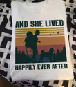 Vintage dogs and she lived happily ever after T Shirt Hoodie Sweater