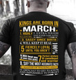 Birthday kings are born in March T Shirt Hoodie Sweater
