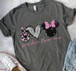 Minnie mouse disney peace love mama mouseT shirt hoodie sweater