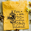 Skull and sunflowers you are my sunshine younly sunshine T shirt hoodie sweater