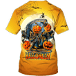 Halloween death and pumpkin 3D T Shirt Sweatshirt Zip Hoodie Bomber