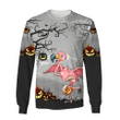 Halloween flamingo 2 3D T Shirt Sweatshirt Zip Hoodie Bomber