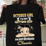 Birthday October Girl Betty Boop T Shirt Hoodie Sweater