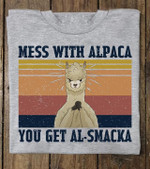 Vintage animals mess with alpaca you get al smacka T Shirt Hoodie Sweater