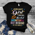 January girl i am not spoiled i just have the best husband in the world T shirt hoodie sweater
