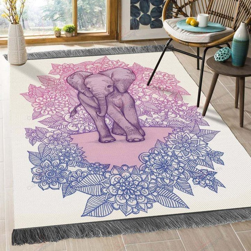 Elephant Floor Overlay Rug