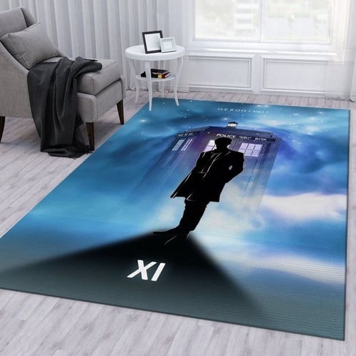 11th Doctor With Tardis Area Rug Carpet Living Room And Bedroom Rug Family Gift Us Decor