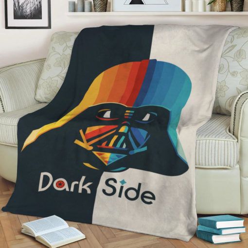 Dark Side Star Wars Fleece Blanket Gift For Fan, Premium Comfy Sofa Throw Blanket Gift