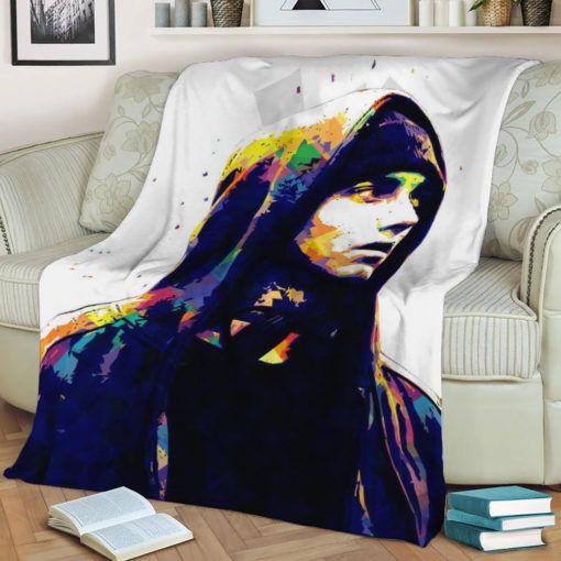 Eminem Fleece Blanket Gift For Fan, Premium Comfy Sofa Throw Blanket Gift