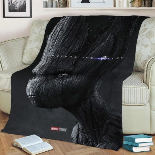 Groot Avengers Marvel Fleece Blanket Gift For Fan, Premium Comfy Sofa Throw Blanket Gift