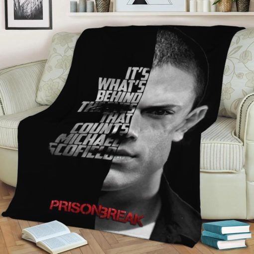 Michael Scofield Fleece Blanket Gift For Fan, Premium Comfy Sofa Throw Blanket Gift