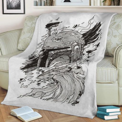 Boba Fett Fleece Blanket Gift For Fan, Premium Comfy Sofa Throw Blanket Gift