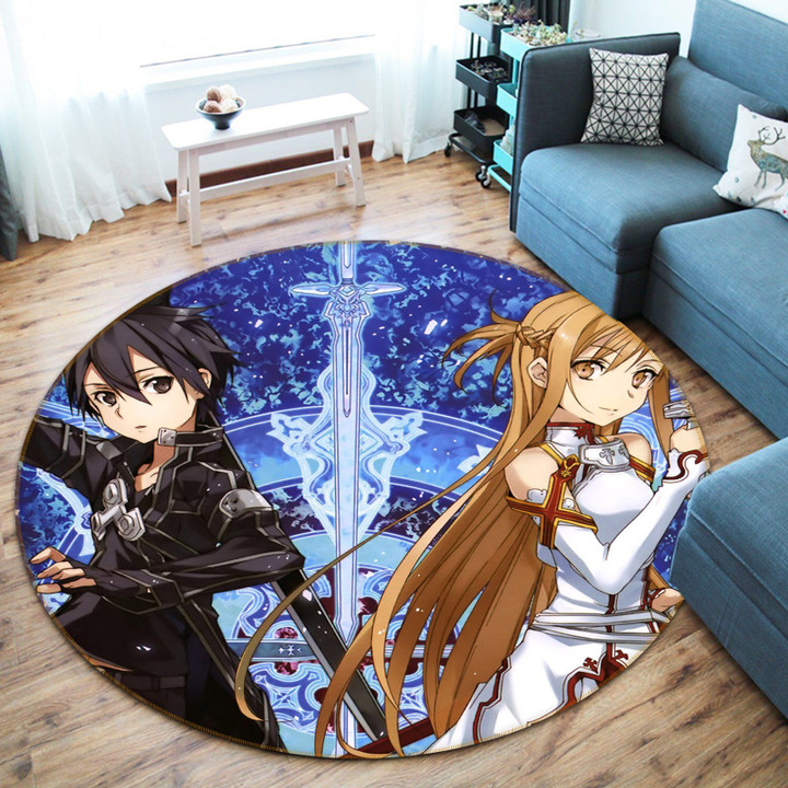 Sword Art Online Anime 25 Round Rug Living Room And Bed Room Rug Gift Us Decor