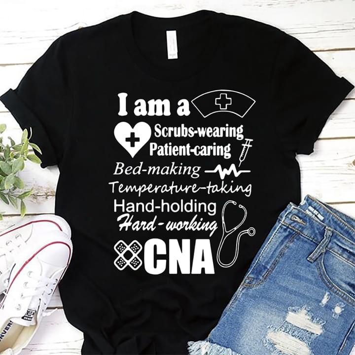 Nurse i am a hand holding working CNA T Shirt Hoodie Sweater