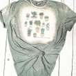 Plant Lady Tie Dye Bleached T-shirt