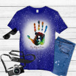 Watercolor Handprint Semicolon My Story Isnt Over Tie Dye Bleached T-shirt