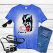 Kiss Rock Band Signature Tie Dye Bleached T-shirt