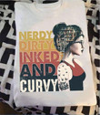 Vintage book lovers nerdy dirty inked and curvy T Shirt Hoodie Sweater