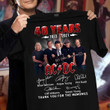 AC DC band signature 48 years 1973 2021 T Shirt Hoodie Sweater