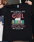 Book lovers once upon a time there was a girl who really loved books and cats T Shirt Hoodie Sweater