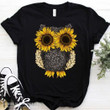 Owl sunflower T Shirt Hoodie Sweater