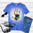 Mental Health Awareness Watercolor Hand Tie Dye Bleached T-shirt