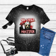 No Lives Matter Jason Voorhees Horror Character Film Halloween Tie Dye Bleached T-shirt