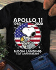 Snoopy dog Apollo 11 1969 2020 moon landing 51st anniversary T Shirt Hoodie Sweater