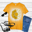 Sunflower And Bees Tie Dye Bleached T-shirt