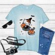 Hello Kitty Trick or Treat Halloween Tee Tie Dye Bleached T-shirt