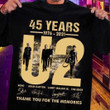 U2 band 45 years member signature T Shirt Hoodie Sweater