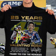 Valentino Rossi signature 25 years 1996 2021 T Shirt Hoodie Sweater