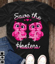 Breast cancer awareness owl save the hooters T Shirt Hoodie Sweater