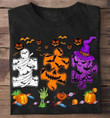 Halloween pumpkin and witch T shirt hoodie sweater